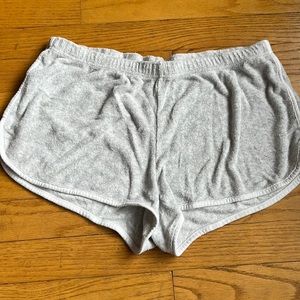 Gray cozy shorts